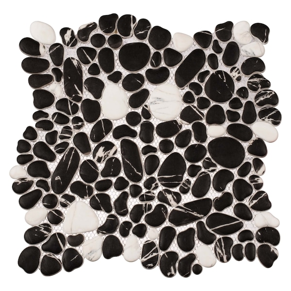 Andova Tiles SAMPLE-Mesa Pebble/Stone Look Glass Mosaic Wall Tile SAM-ANDMES990 - main